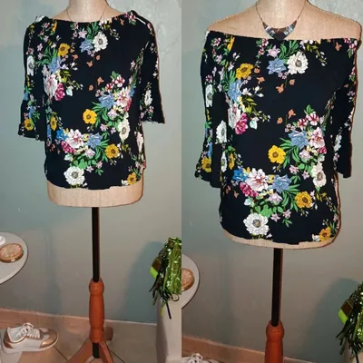 Blouse manches évasées 